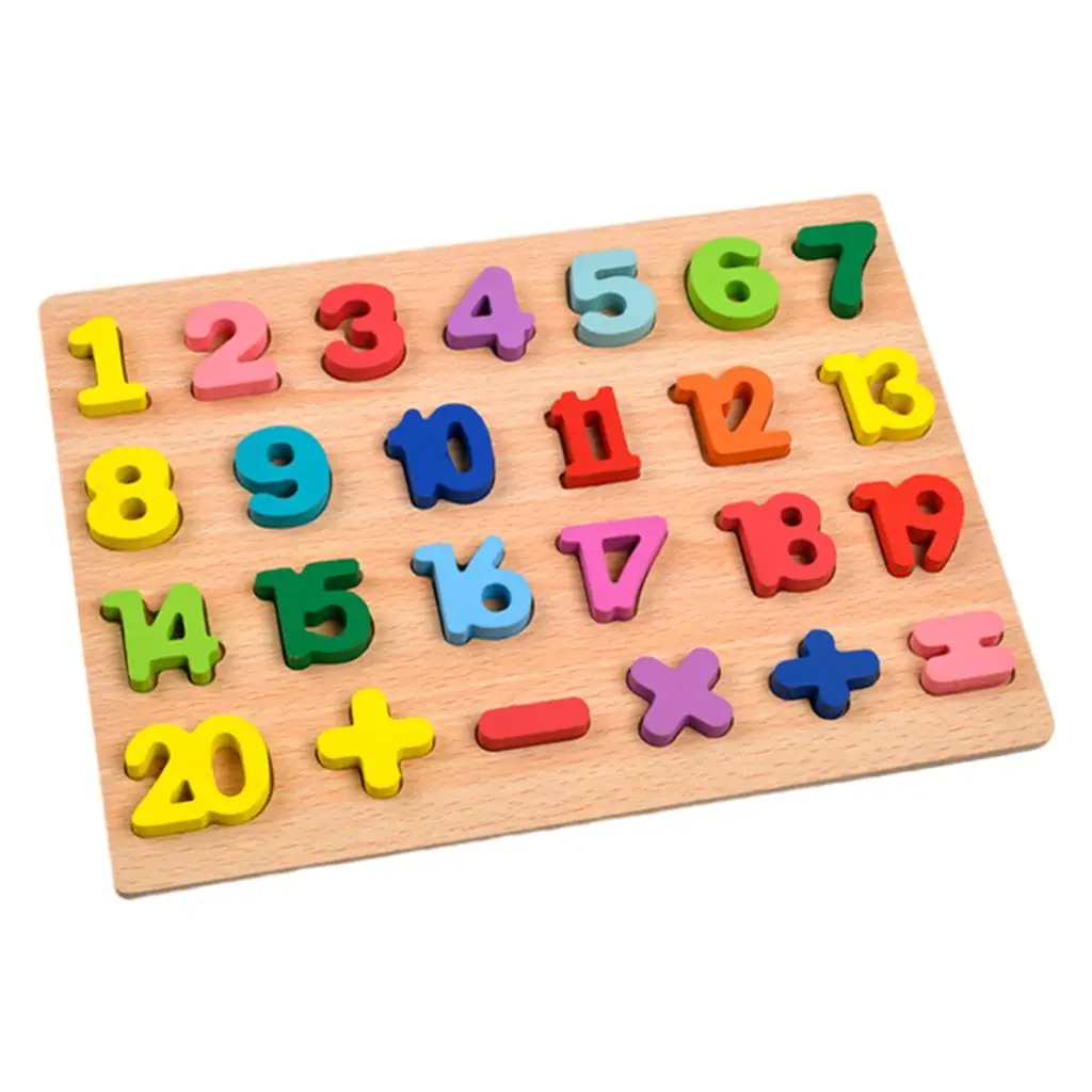 Colorful Puzzle Board Toys Senses Educational Alphabet Number Parent-child Hand-eye Coordination Baby Gifts Game