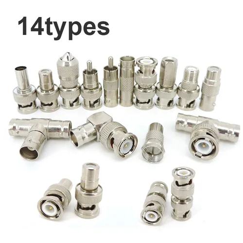 Imagen 2 del producto 2 uds BNC macho hembra a RCA F 2 vías BNC macho hembra conector Jack BNC RF RG59 Q9 Cable Coaxial divisor de prueba convertidor