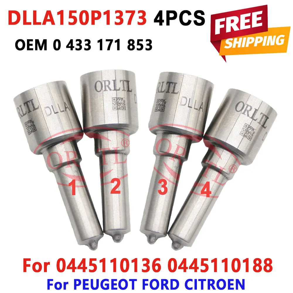 

4 PCS DLLA150P1373 Diesel Injector Nozzle 0 445 110 136 0 445 110 188 0 986 435 090 0 433 171 853 FOR PEUGEOT FORD CITROEN