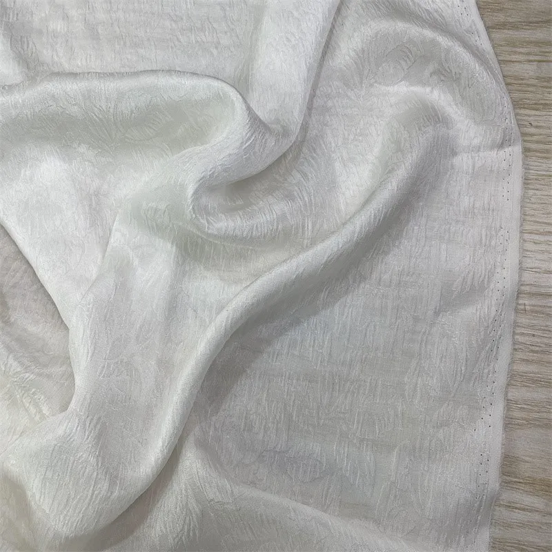 Silk Crown Crepe 114 Width White Fabric