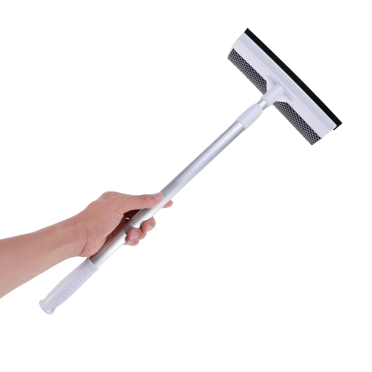 Telescoping Squeegee Cleaner with Absorbent Microfiber Blade Reaches High Windows Effortlessly Streak Free Shine