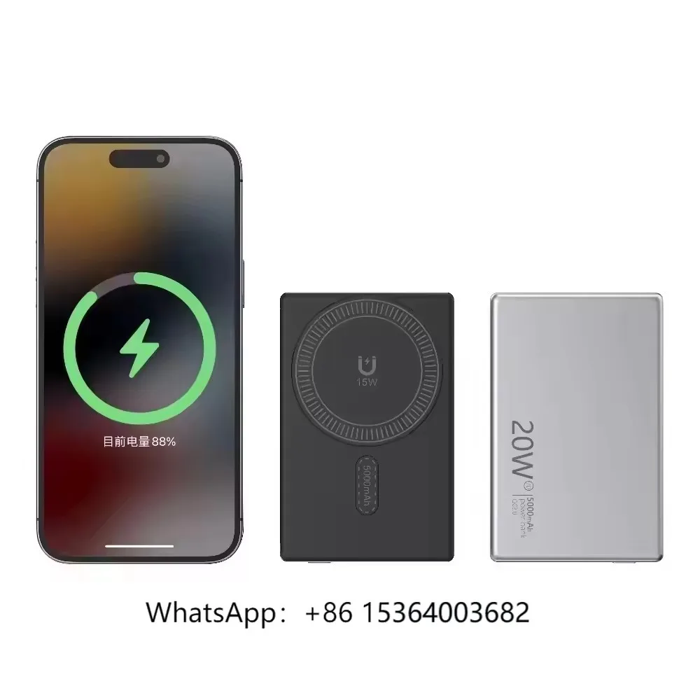 

Design 5000mAh Mini Power Bank Fast Charging PD20W Type-C 10000mAh Magnetic Wireless LI-Polymer Battery Type-C Mini Powerbank