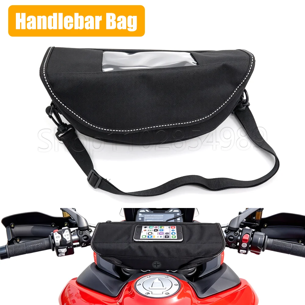 Motorcycle Waterproof Handlebar Bag For Ducati Multistrada 1200 950 1260 S V4 V4S Monster 821 Navigation Bag Travel Storage Tool