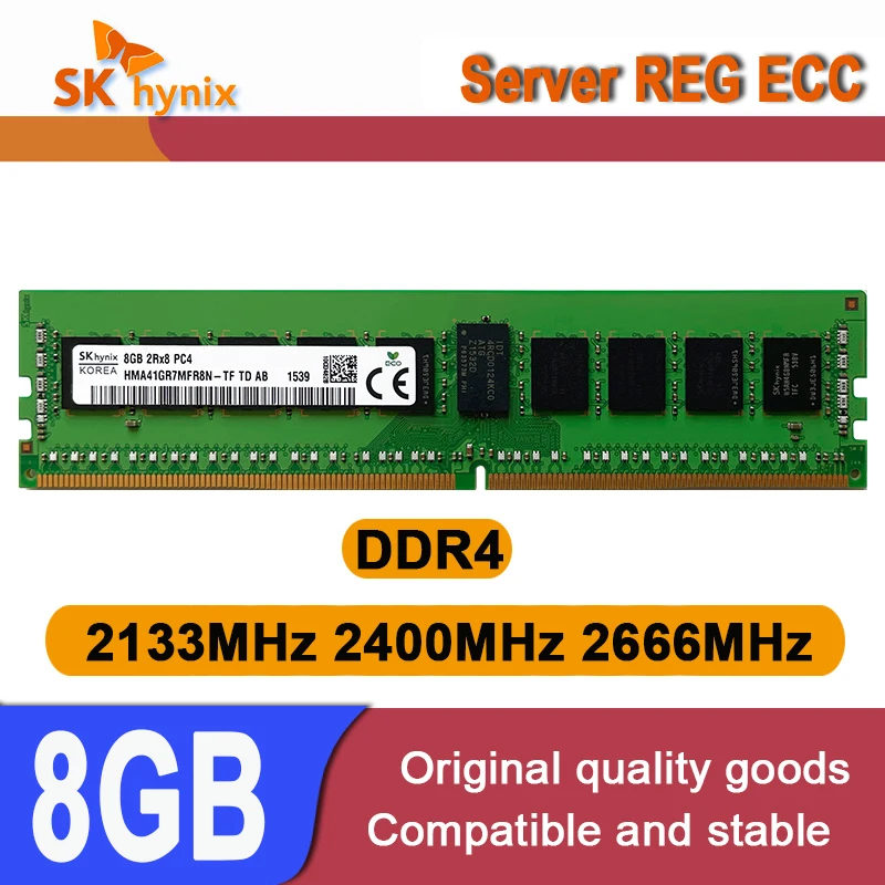 Sk Hynix DDR4 8GB 2133MHz 2400 MHz 2666MHz RAM PC4 1Rx4 1Rx8 2Rx4 2Rx8 2133P 2400T 2666V Server memory REG ECC RDIMM 16GB 32GB