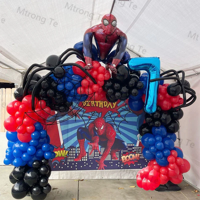 1Set Spiderman Arch Garland Hero Balloons 40