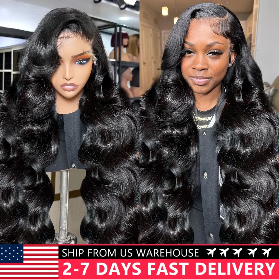 Body Wave 13x4 13x6 HD Transparent Lace Front Wigs 30 34 Inch Brazilian Water Wave 5x5 Closure Glueless Wig Human Hair For Women