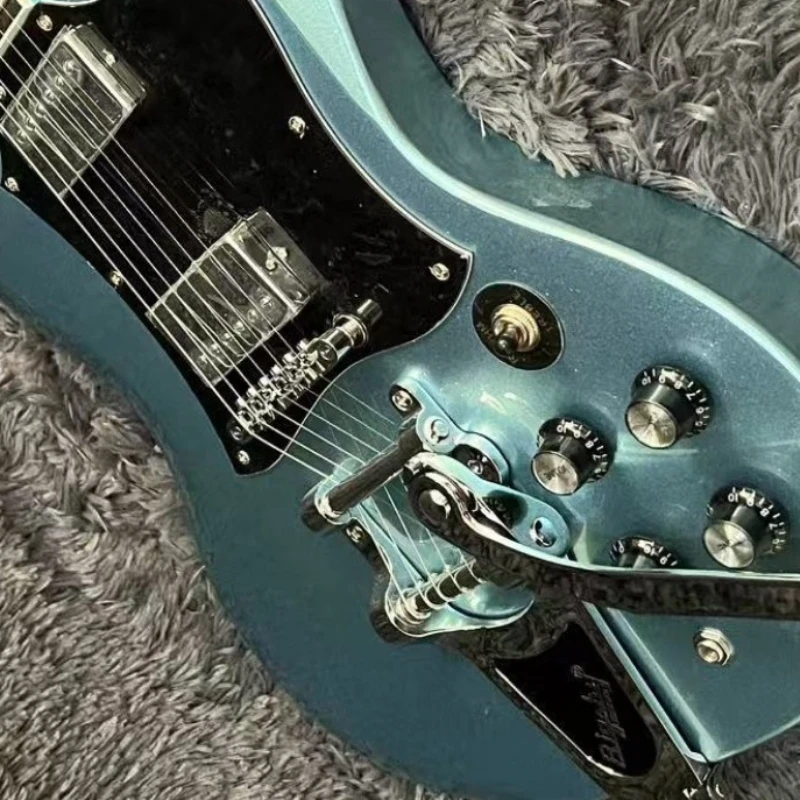 

Синий бридж SGS Tune-O-Matic, 6 струн, HH-звукосниматель, подходит для начинающих и профессионалов, для электрогитары, бесплатная доставка, горячие предложения