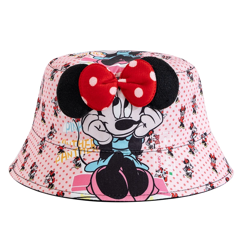 New Children\'s Mickey And Minne Bucket Hat Cartoon Cute Boys Girls Cap