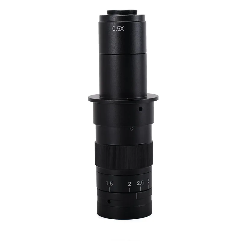 Adjustable 120X 180X 300X  500X Zoom C-mount Lens 0.7X~4.5X Magnification 25mm for HD-MI USB Industry Video Microscope C/amera