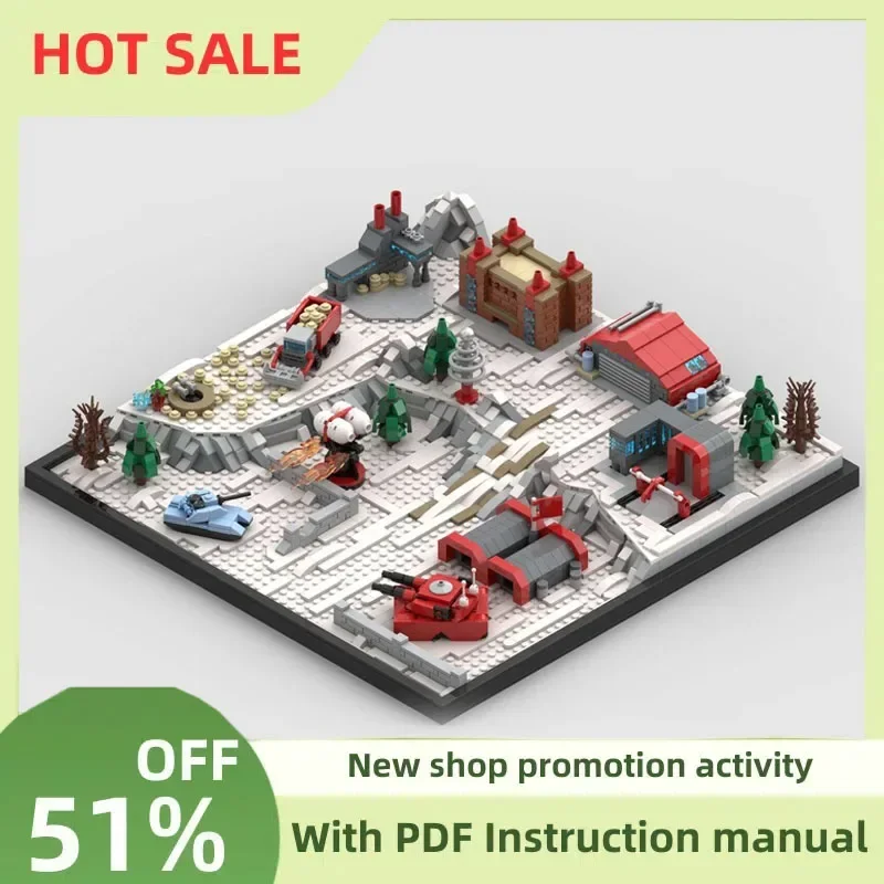 New Famous Red Alerted Game Series MOC Soviet Base Street View Model Custom Puzzle Diy Creative Ideas Kids Toys Birthday Gift