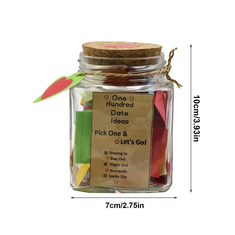 قائمة مرجعية أكاديمية تحفيزية للأزواج ، أواني ملاحظات للتاريخ والليلة ، هدية الخطبة ، ملونة ، مغامرة ، جديدة