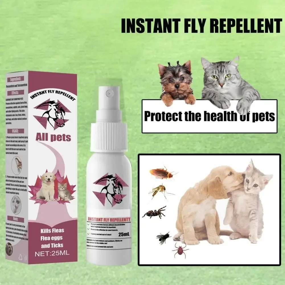 LAVIE LIFE Flea Spray Instant Dog Bite Spray No Residue Pet Body Soothing Spray Multiple Pests Pet Spray Pet Accessories 25ML