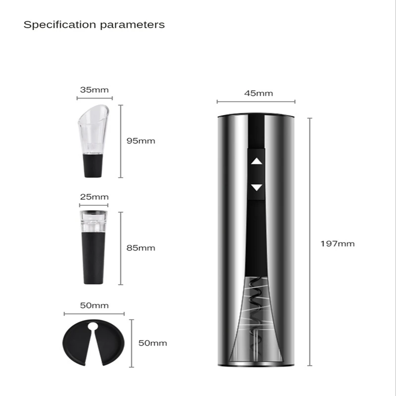 Rechargeable Wine Bottles Openers With Foil Cutter Automatic Wine Corkscrew For Kitchen Bar Wedding