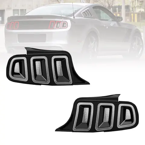 Amerykańska wersja tylnych świateł LED do Forda Mustanga 2010 2011 2012 2013 2014, tylne światło stop, światło pozycyjne, czerwone światło kierunkowskazu, kompletny zespół tylnych świateł.