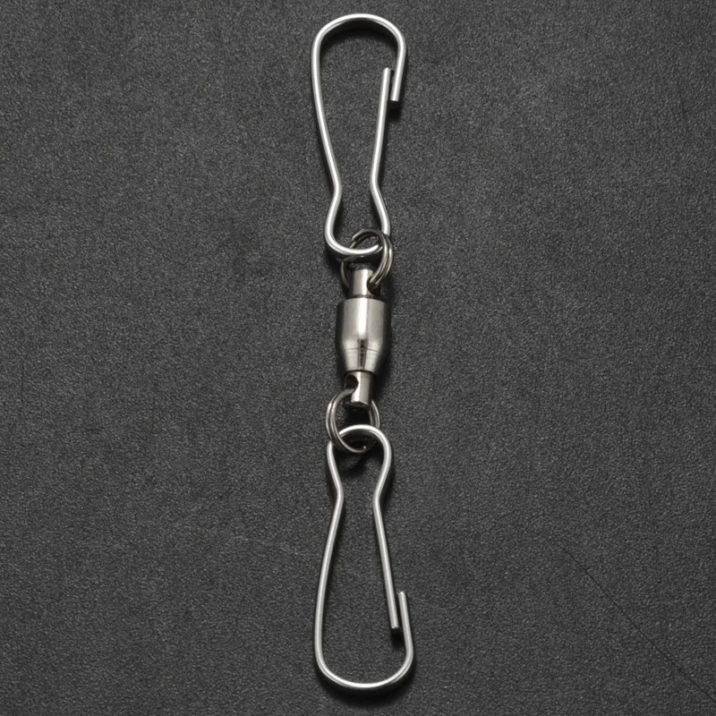 B84B 12 Pack for Spinning Double Clip Swivel Hooks for Wind Spinners Windsock Bird Feeders 360 Rotating Metal 7cm