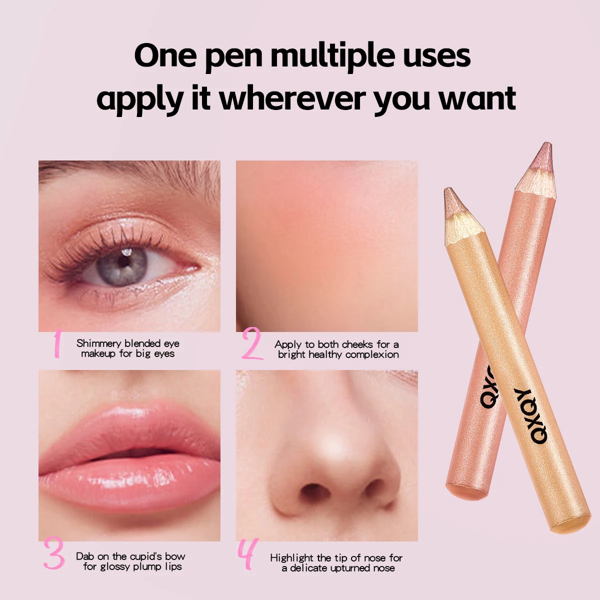 Shiny Eye Silk Pen, Silky, Smooth, Delicate, Pearly, Concealer Around the Eye, Easy to Apply, Sleeping Silkworm Pen, Multi-Color view 4