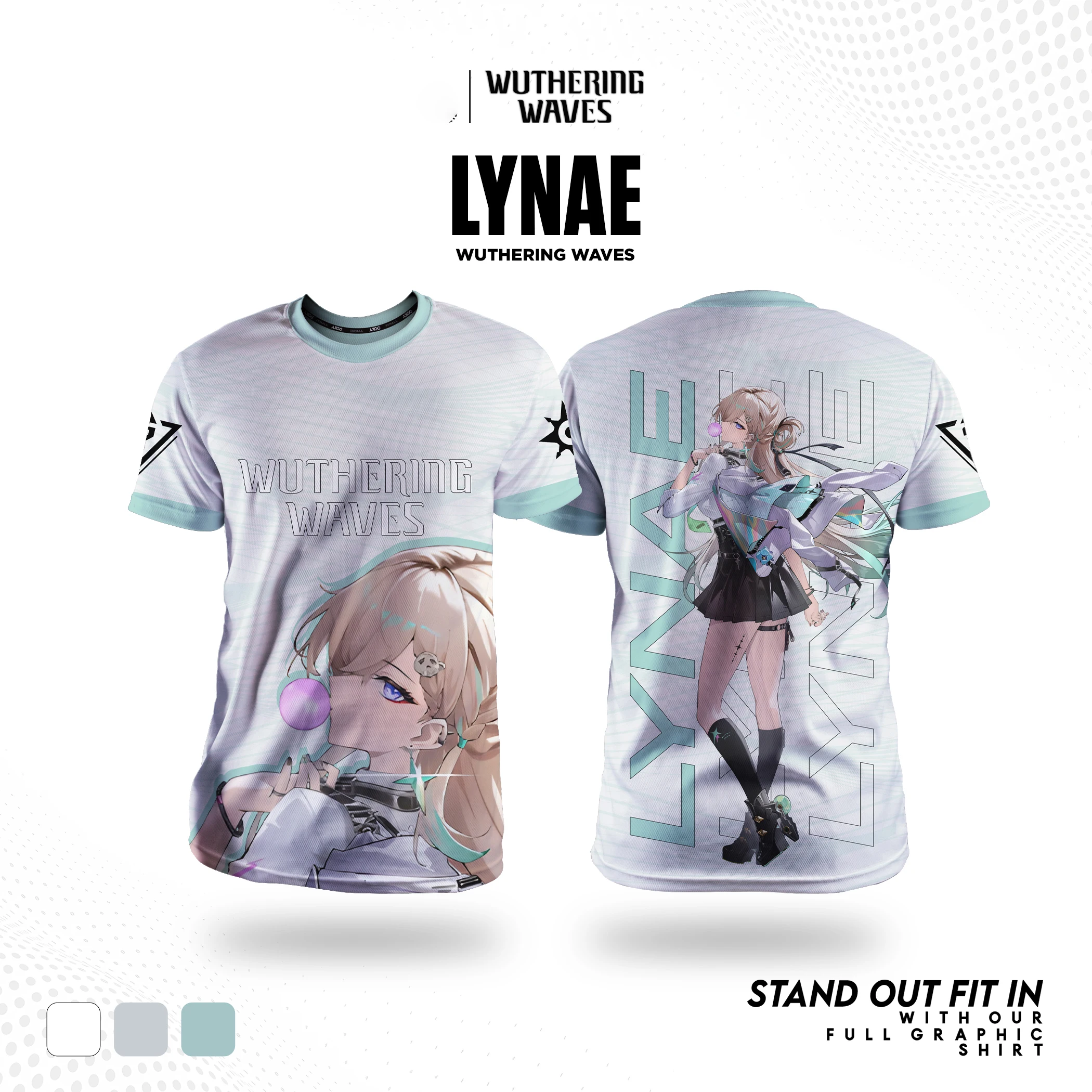 Camiseta 3D de Wuthering Waves Lynae para hombre, camiseta de Anime Unisex a la moda, camiseta de verano con personalidad, camiseta de manga corta Y2k