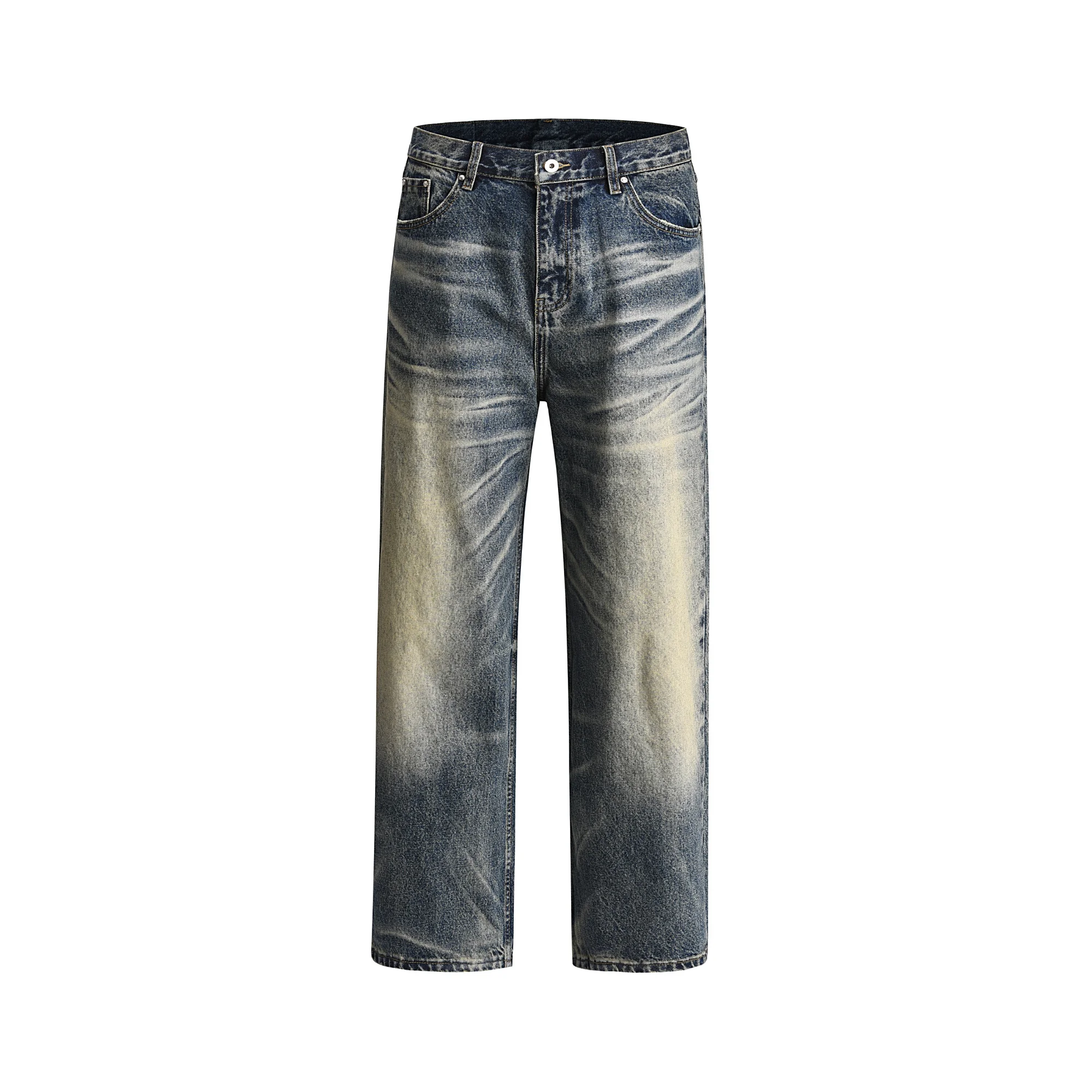 

SAINT OF MICHAEL Kanye West Y2K Streetwear Cargo Trousers Washed Loose Casual Denim Baggy Jeans Long Pants for Men Clothes