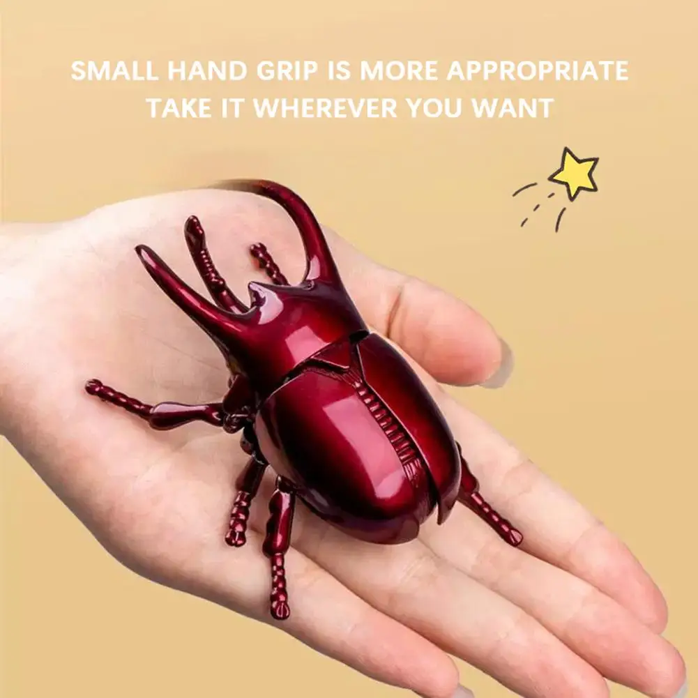 Realistisches Nashorn-Käfer-Design, sanftes Berührungserlebnis, hochwertiges Material, verschiedene Farboptionen, lustiges Aufzieh-Gameplay-Spielzeug