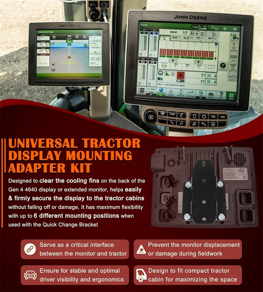 ANX Universal Display-Montageadapter-Kit BPF11839 für John Deere G5 GEN 4 GEN 5 G5Plus 4640 4240 4200 Displays Bildschirm Monitor – Detail 8