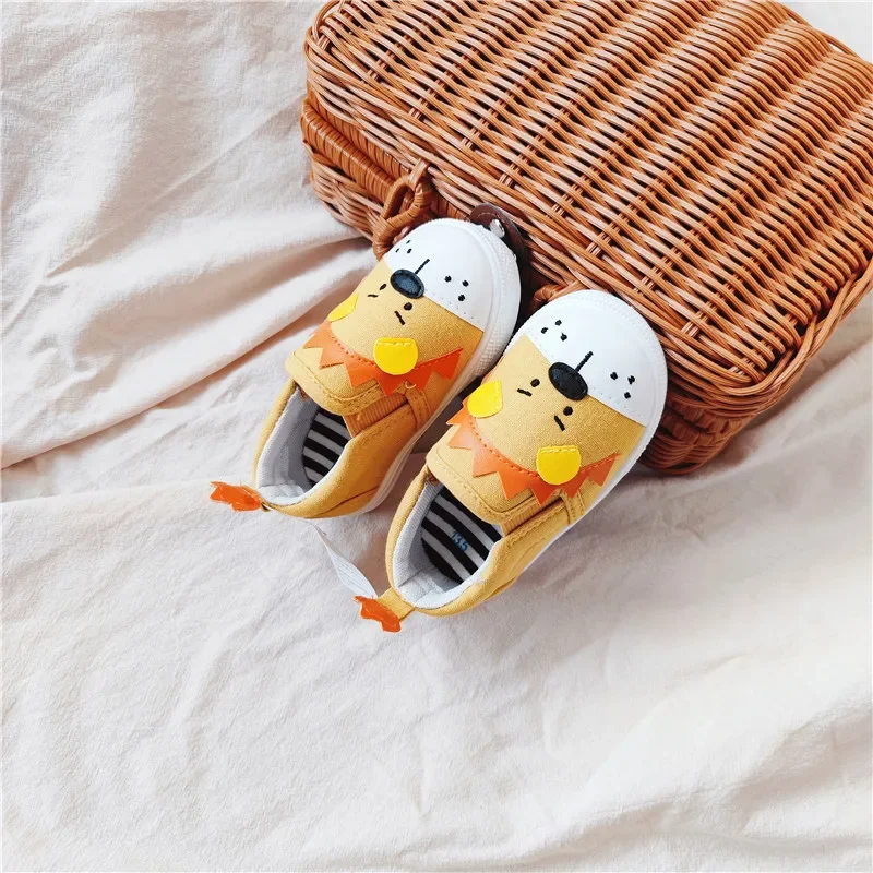 Children Canvas Shoes Toddler Boys Cartoon Casual Shoes Soft Sole Comfort Sneakers Kids Slip on Flats Girls Shoes Tenis Infantil