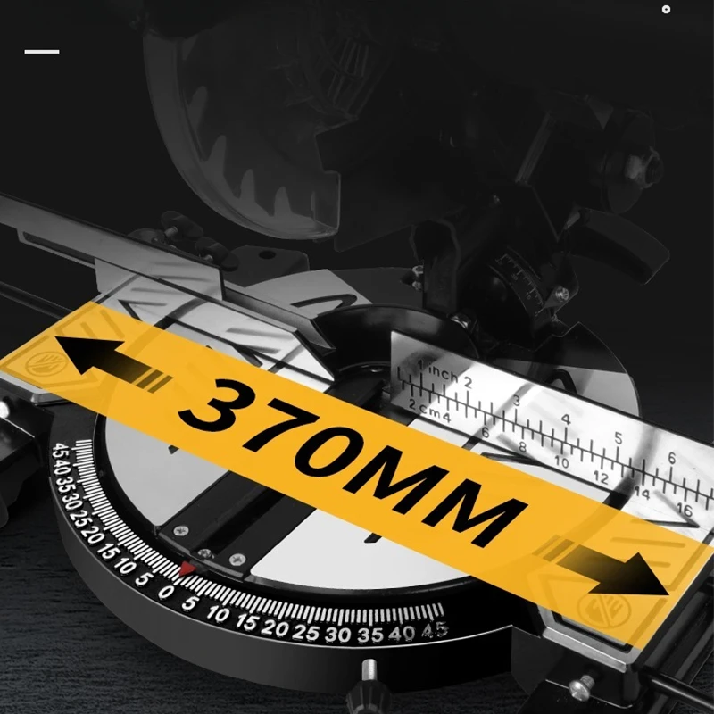 1400W Woodworking Multifunctional Compound Saw 45 Degrees Cutting Machine High-power Table Saw Aluminum Miter Saw