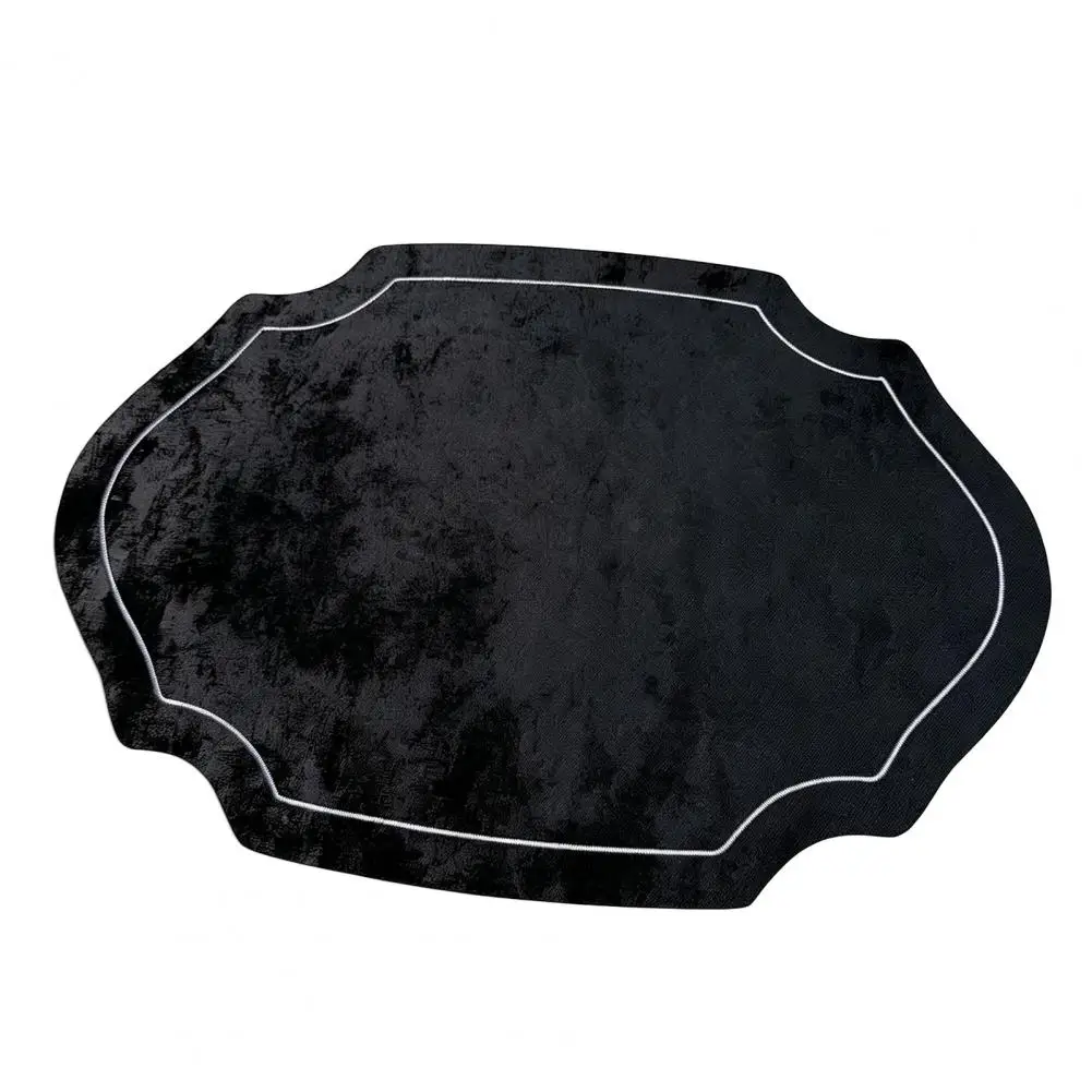 Waterproof Placemat Oil-proof Table Mat Retro Irregular Oval Placemat Set Heat Resistant Non-slip Dining Table for Home