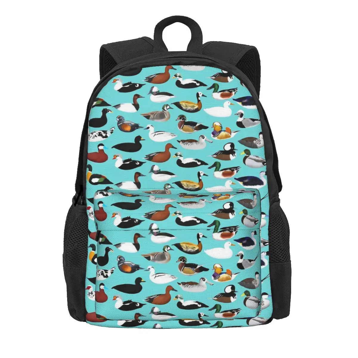 Many Ducks Backpack Animal Print Male Polyester Travel Backpacks Big Kawaii High School Bags Rucksack