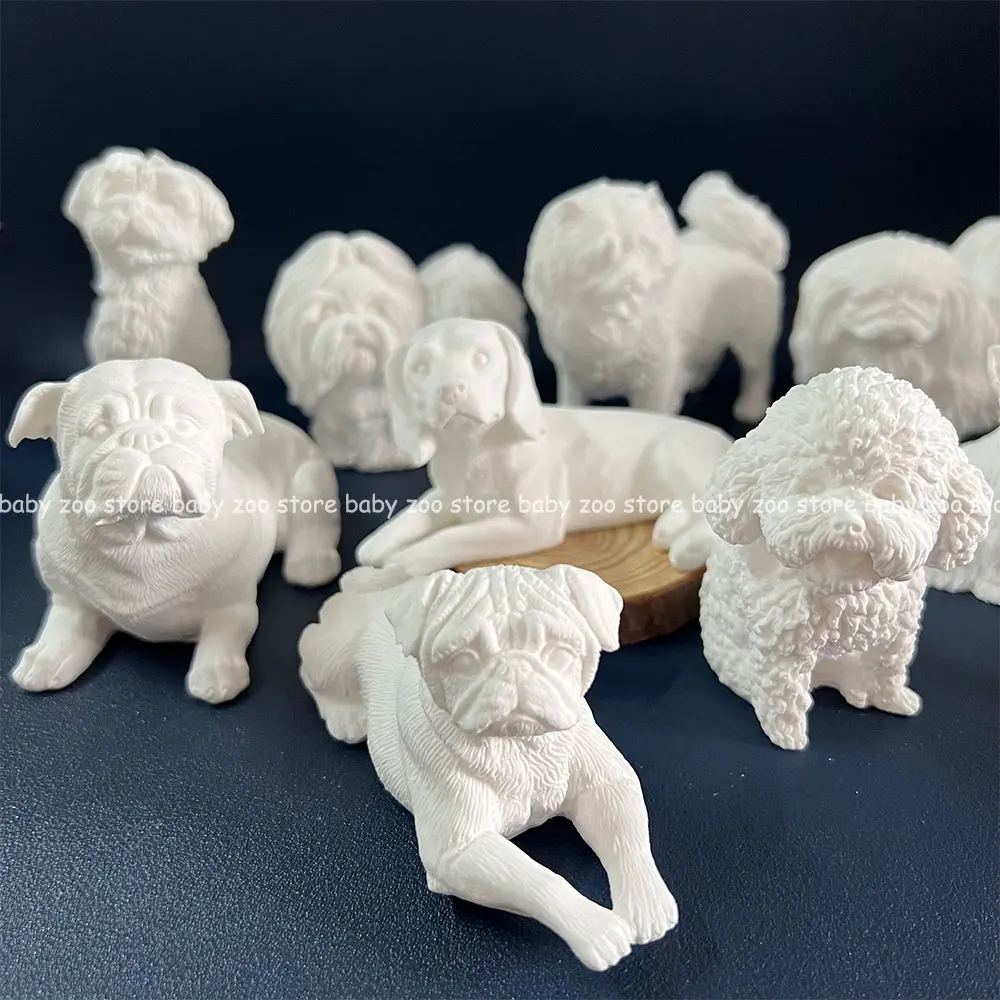 Pet Dog Plaster Silicone Mold Shiba Inu Chihuahua Chow Chow Shih Tzu Teddy King Charles Yorkshire Terrier Animal Mold Puppy