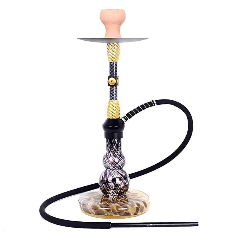 

Stainless steel,Blue Sky blue White Yellow,22.8in\58cm Medium Premium,Single Hose 1,Bar Shisha Full Set Smoking Pipe Hookah Set