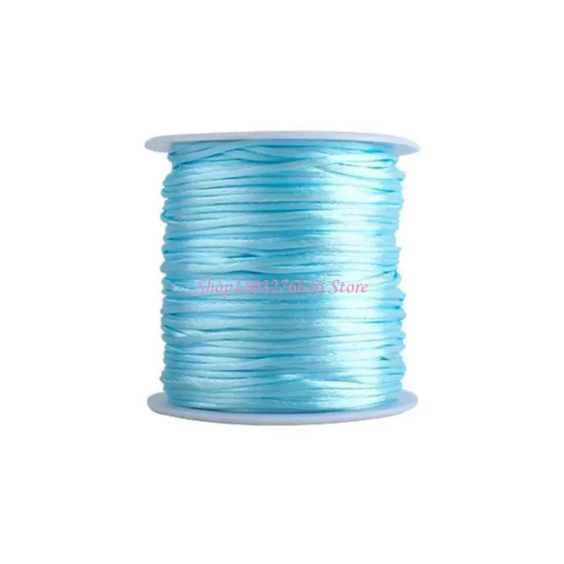 R6FD 60m/Roll 1.5mm DIY Cord for Baby Teething Pacifier Chain Clip Thread Necklace Jewelry Making Rope