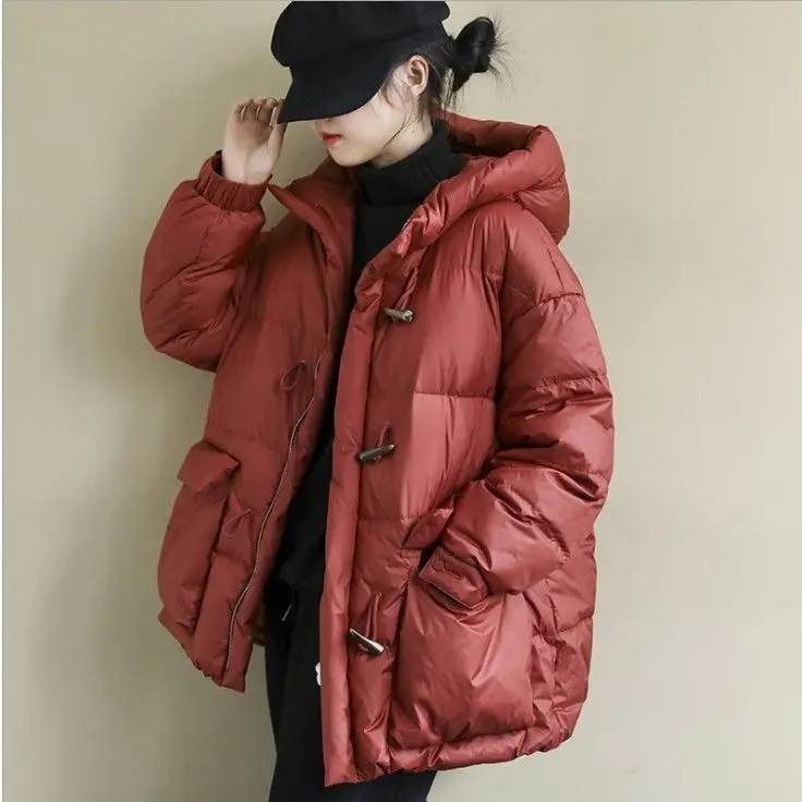 

Теплая хлопковая куртка женская, модная, с художественным дизайном, с капюшоном, утепленная, с длинными рукавами, на молнии, средней длины, прямого кроя, в корейском стиле