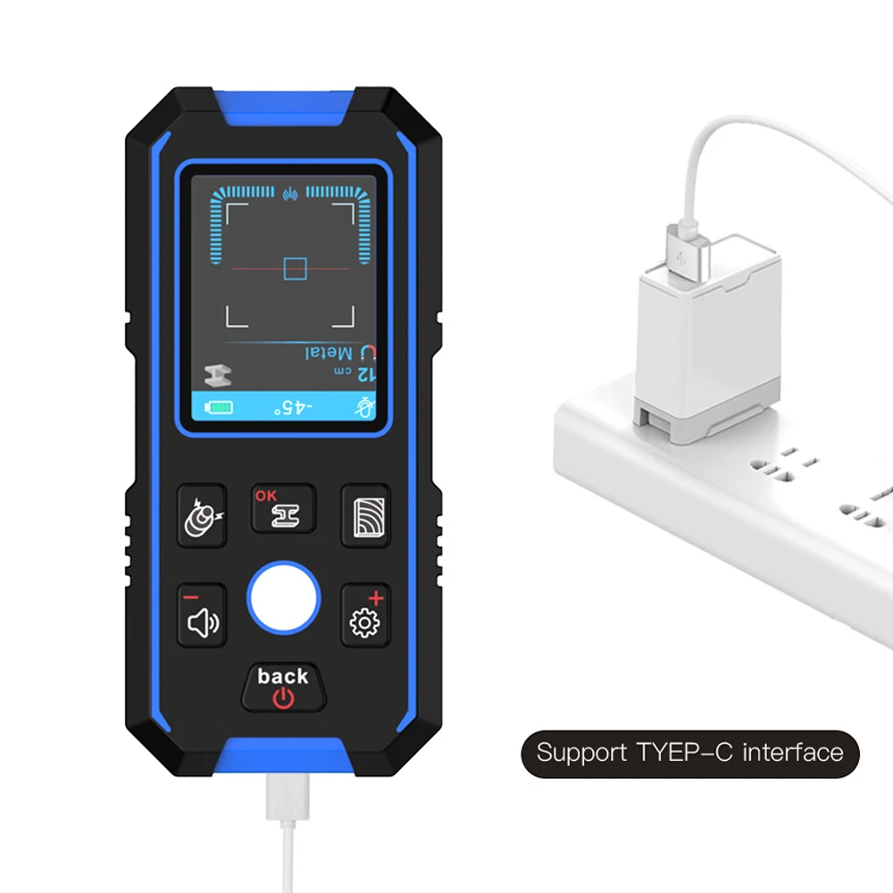 Noyafa scanner de parede profissional detector de metais localizador de pinos detectando metal madeira ac fios ao vivo cobre