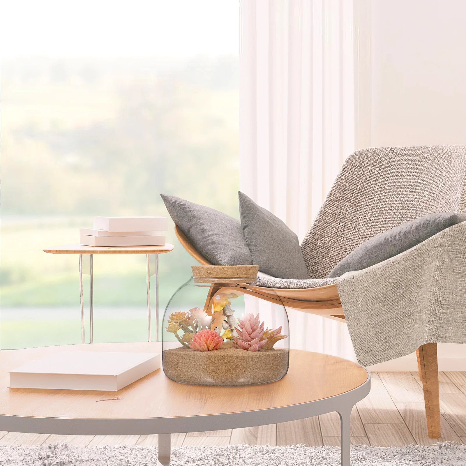 

Small Terrarium Glass Jar with Lid for Plants and Flowers Mini Ecosystem Container for DIY Terrariums Hydroponic Plants Display