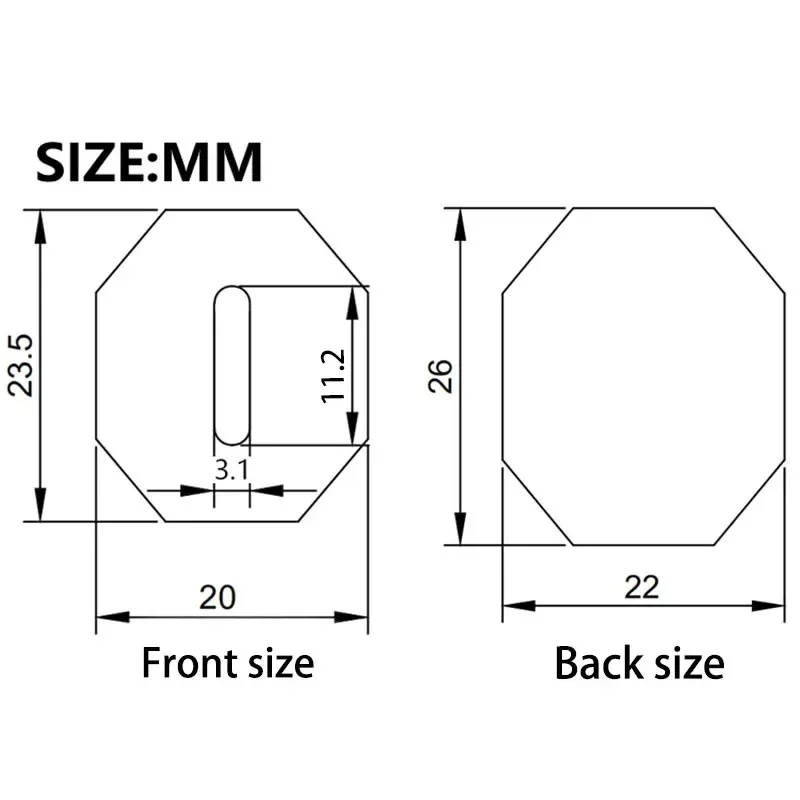 1 peça de madeira de azeitona + ébano cabo de faca octogonal para diy semi-acabado faca de damasco material alça de faca de cozinha