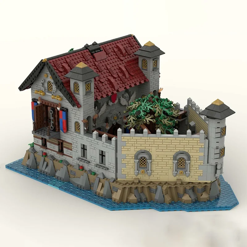 3529 pçs moc prisão medieval castanho modelo blocos de construção brinquedo arquitetura presentes natal diy idéia educação tijolo aniversário