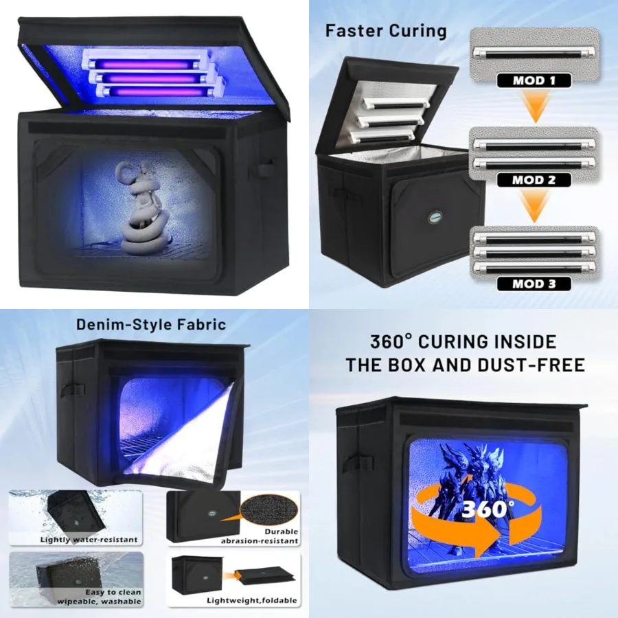 Resin Curing Light Lamp for 3D Printer Large Size Cure Light Box for Machine 3D Printer Led Light 365nm Solidify Photosensitive