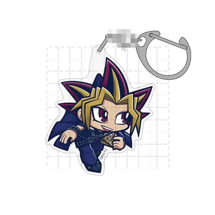 Anime Yu-Gi-Oh! Duel Monsters Yugi Muto Seto Kaiba Katsuya Ryou Bakura Keychain Doll Game YuGiOh Acrylic Keyring for Gift