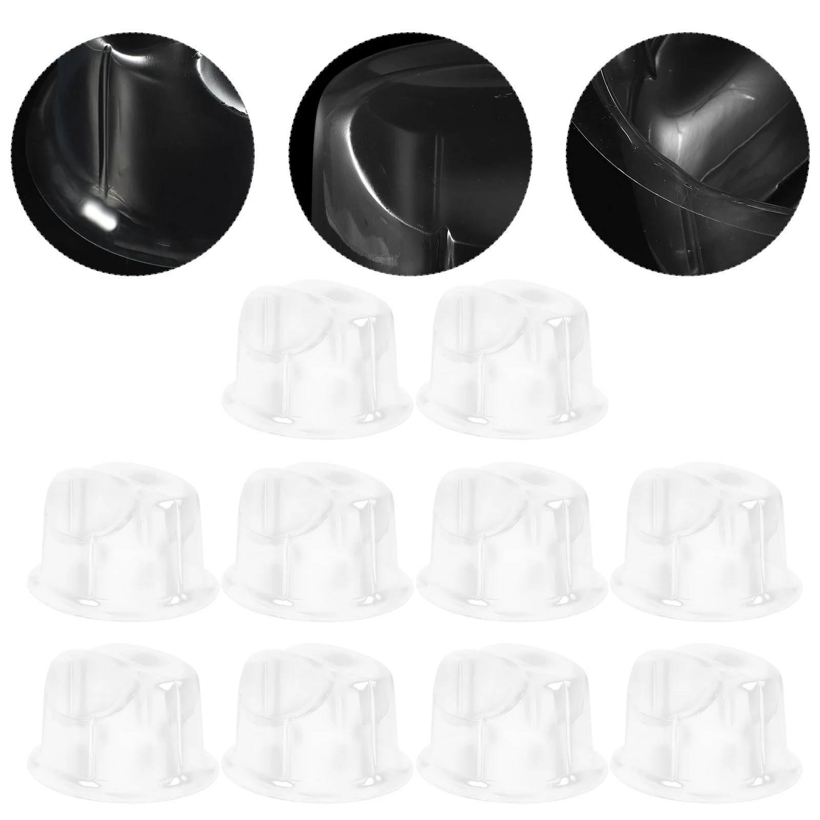 10 Pcs Pvc Plastic Hat Holder Round Head Fisherman Bucket Clear Cap Shaper Fedora Stand Rack Display Straw