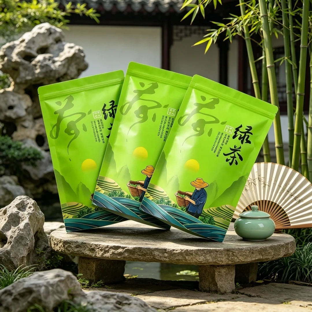 Authentic Chinese Scented Tea Zipper Bags 250g/500g Jasmine Oolong Blend Tea Aluminum Foil Bag Reusable Sealing