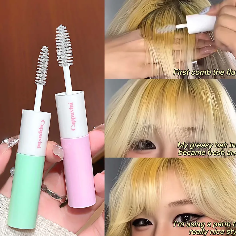 Cappuvini Gel Modelador de Cabelo de Dupla Ponta, Anti-Frizz, Controlador de Fios Rebeldes, Cera para Controle de Franjas e Cabelos de Bebê, Fixação Forte, Não Oleoso