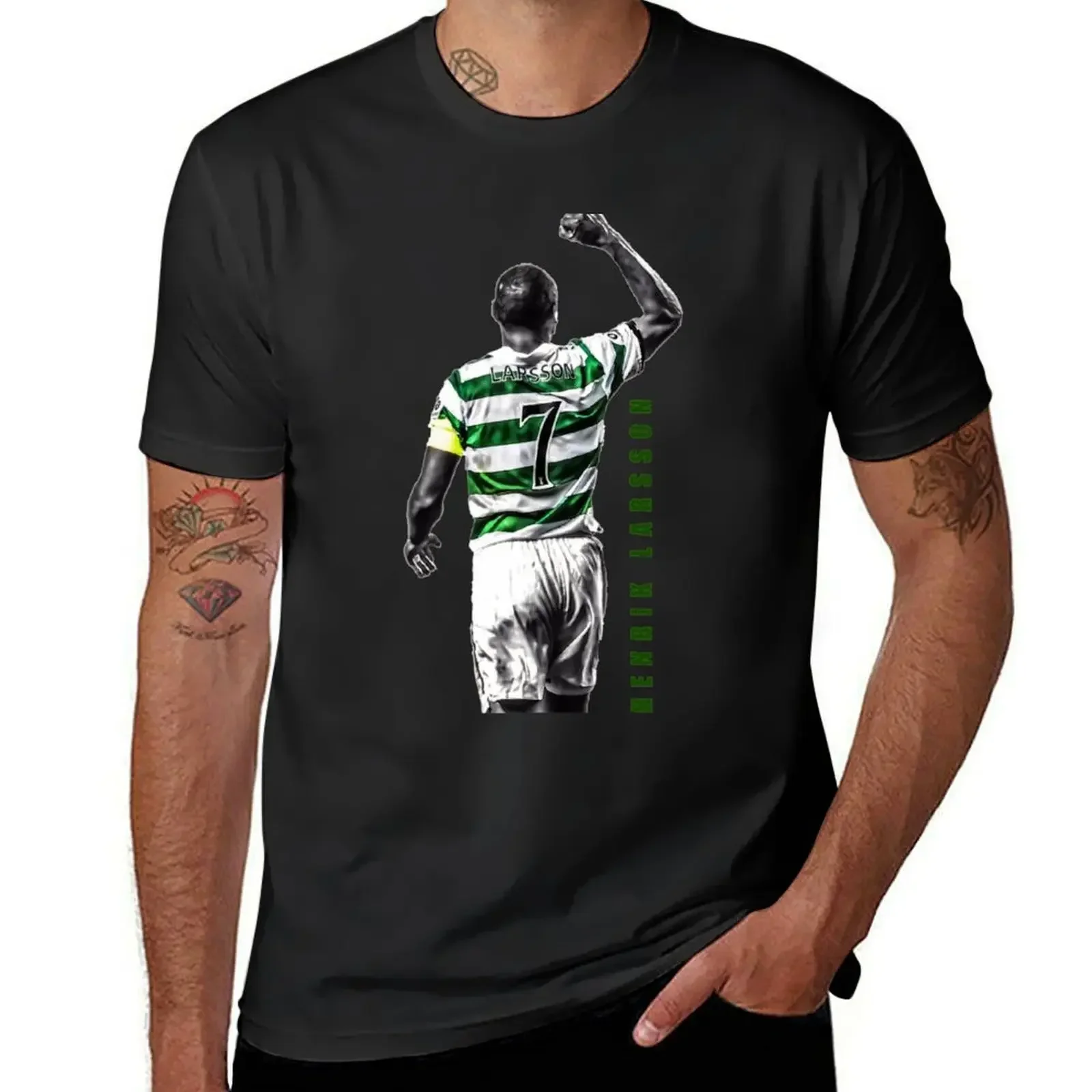 

Henrik Larsson Celtic Football Club Legend Artwork T-Shirt boys animal print for a boy plain sweat shirts, men