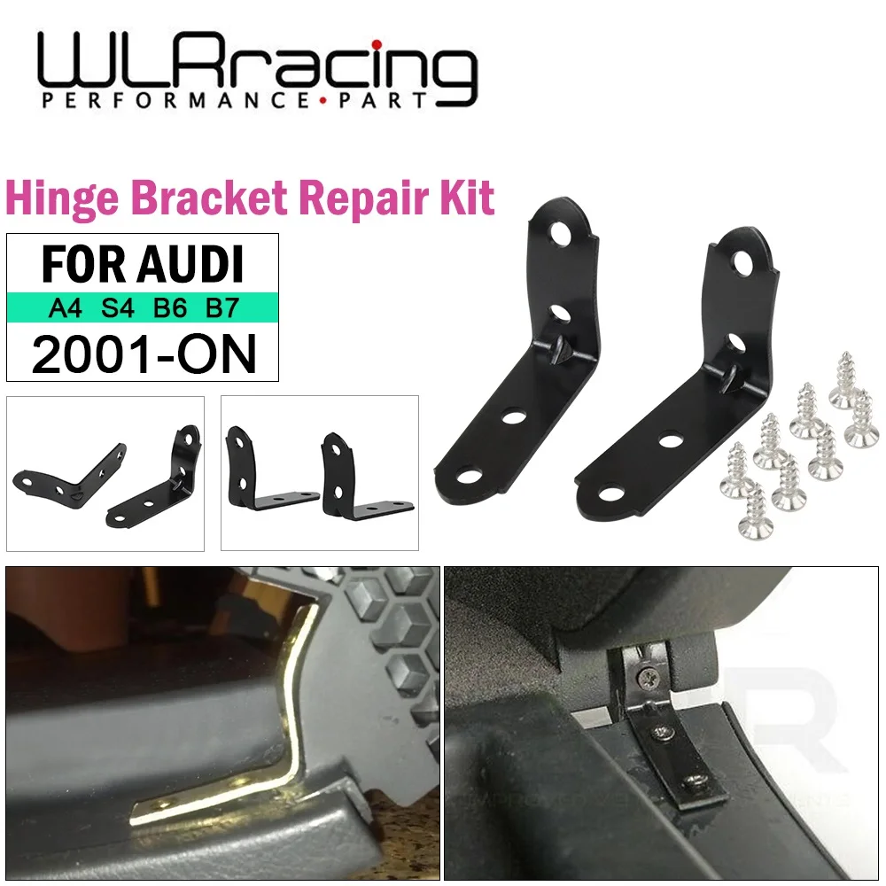 Glove Box Lid Hinge Snapped Repair Kit Hinge Brackets With Screws  For Audi A4 B6 B7 8E 2011-on Hinge Snapped Repair Fix Kit