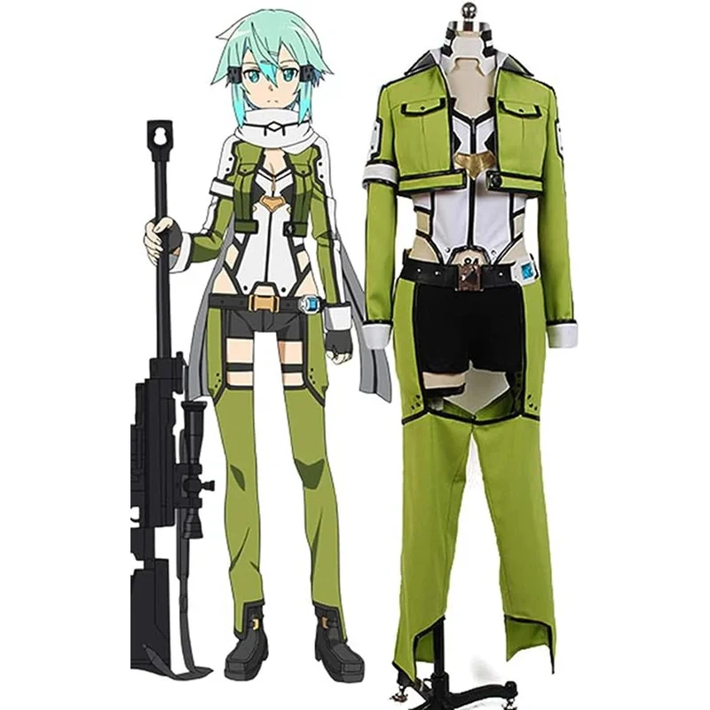 مجموعة كاملة من أزياء ALfheim Online Sinon Asada Shino التأثيرية للنساء والرجال