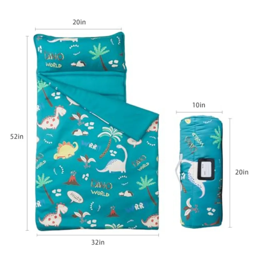 Toddler Nap Mat with Pillow and Blanket, 52