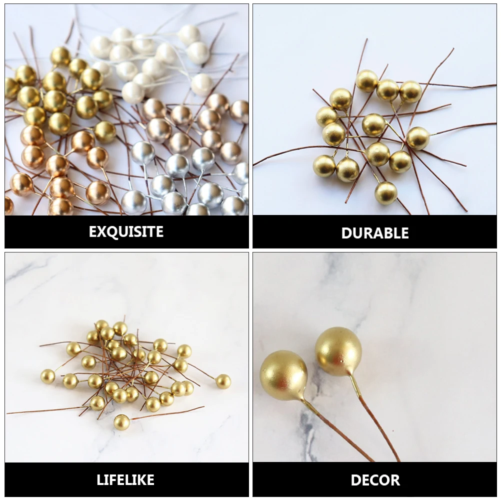 

200Pcs Artificial Berries Christmas Decor Exquisite Lifelike Ornaments for Tree Wreaths Arrangements Xmas Party Supplies