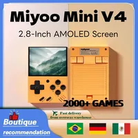 Miyoo Mini V4 Handheld Game Consoles 2.8-Inch IPS OCA Portable Video Game Console 1900mAh Linux System Retro Game Console Gifts