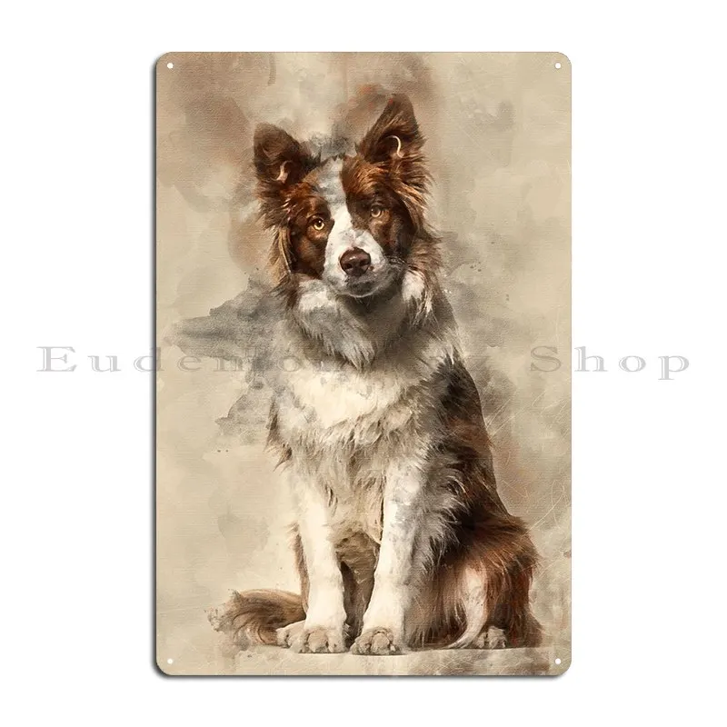 Border Collie 1 Year Old S Metal Sign Poster Personalized Cinema Party Club Iron Wall Mural Tin Sign Poster