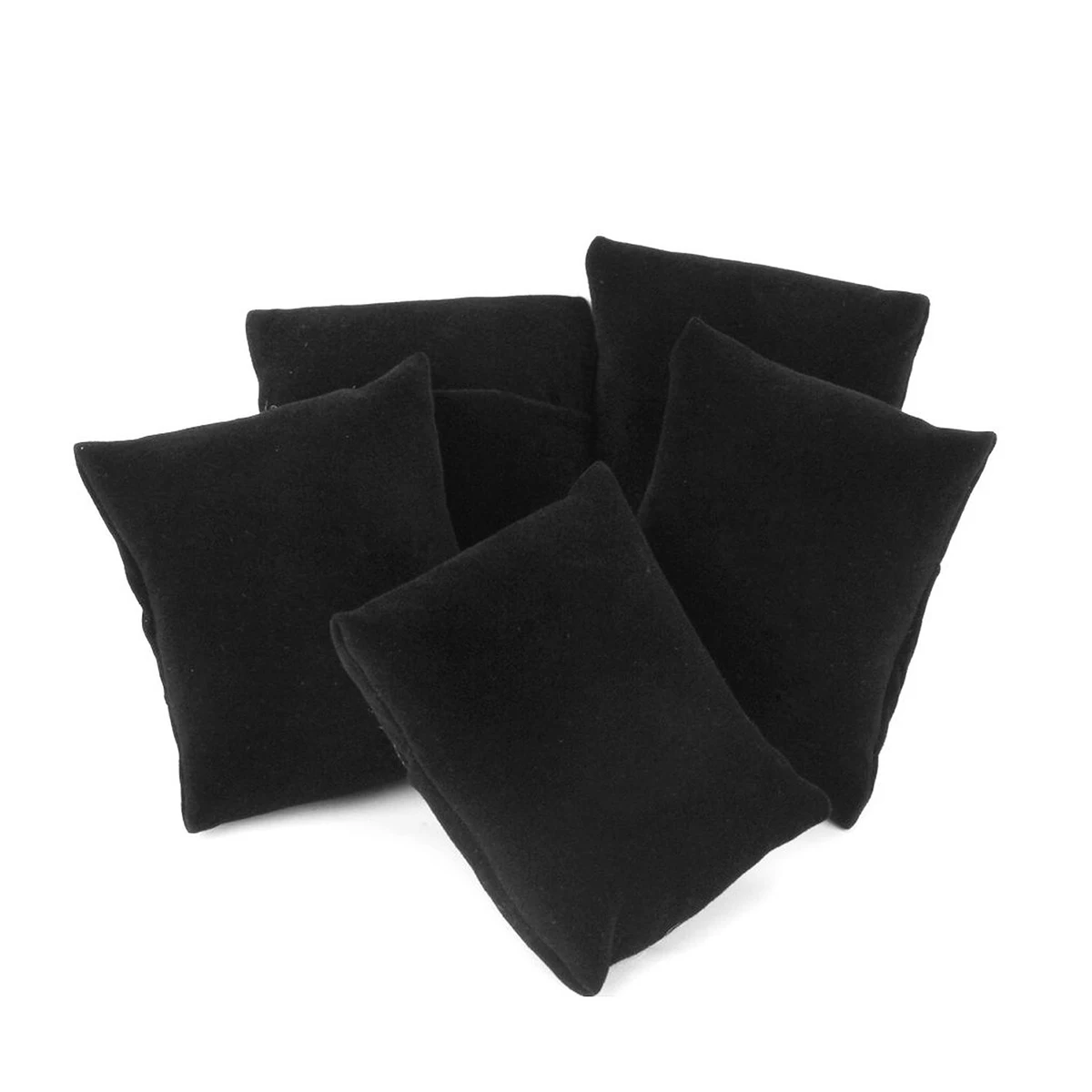 

5pcs Black Nap Display Cushions 31x31x14cm Soft Compact for Watches Bracelets Jewelry Countertops Cabinets DIY Decor