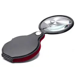 Portable Handheld 8X Magnifier Leather Magnifier Loupe Pocket Magnifying Glass Reading Monocle Jewelry Loupe Gift Glasses Lupe